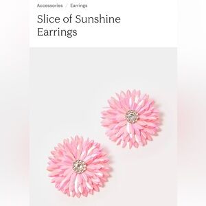 Lilly pulitzer slice of sunshine earrings in pink- EUC!